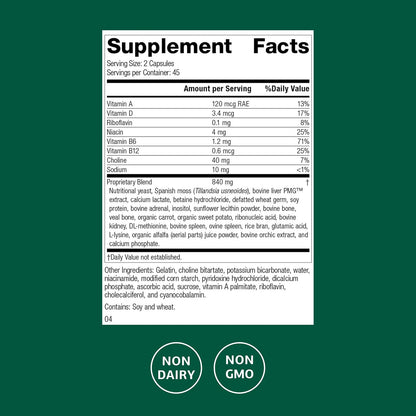 Standard Process Senaplex – Nervous System Support with Niacin, Vitamin B12 & B6 – 90 Capsules