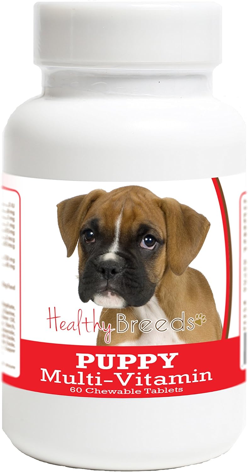 Healthy Breeds Boxer Puppy Multivitamin Tablets, 60 Count - görsel 1