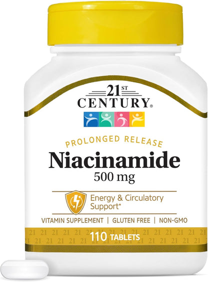 21st Century Niacinamide 500 mg Prolonged Release Tablets, 110 Tablets