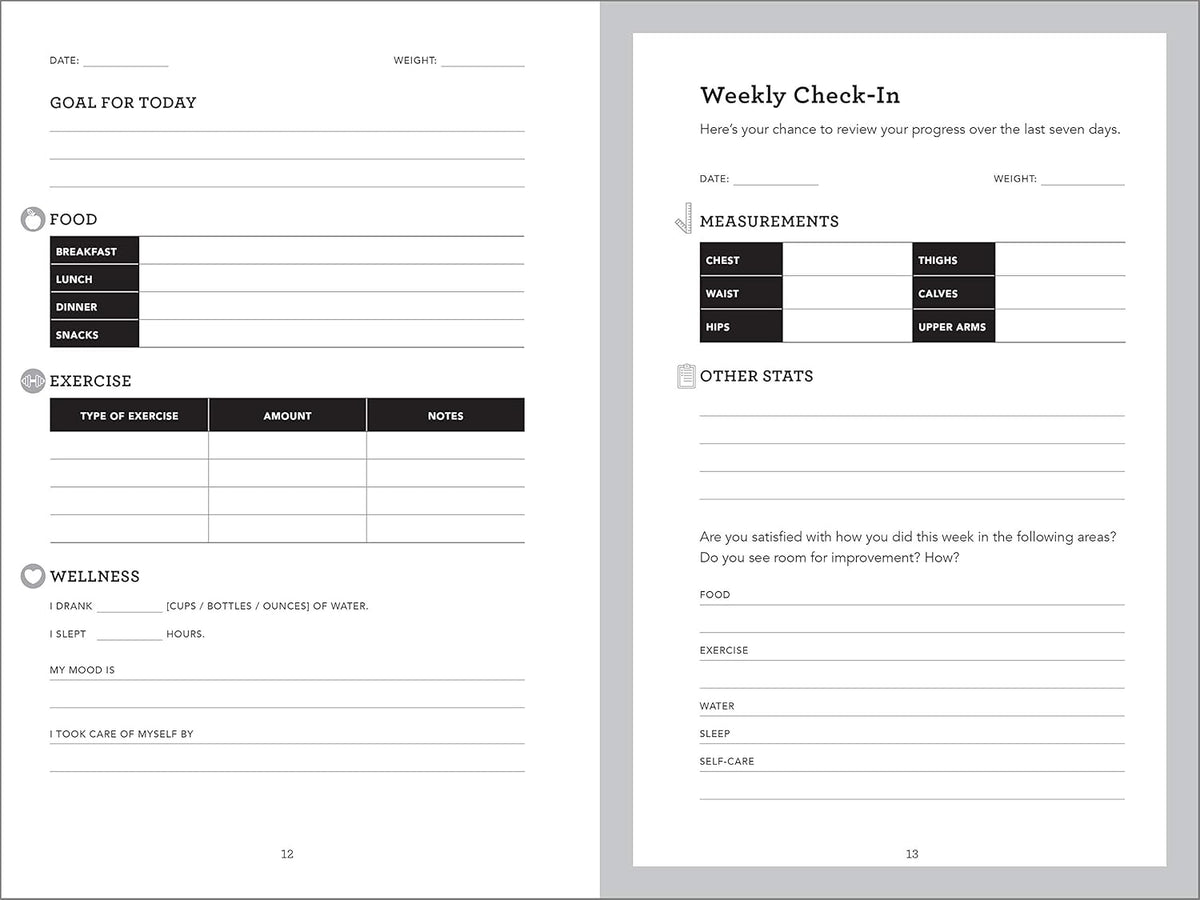 Training for a Healthy Life: A Daily Food and Fitness Journal - görsel 5