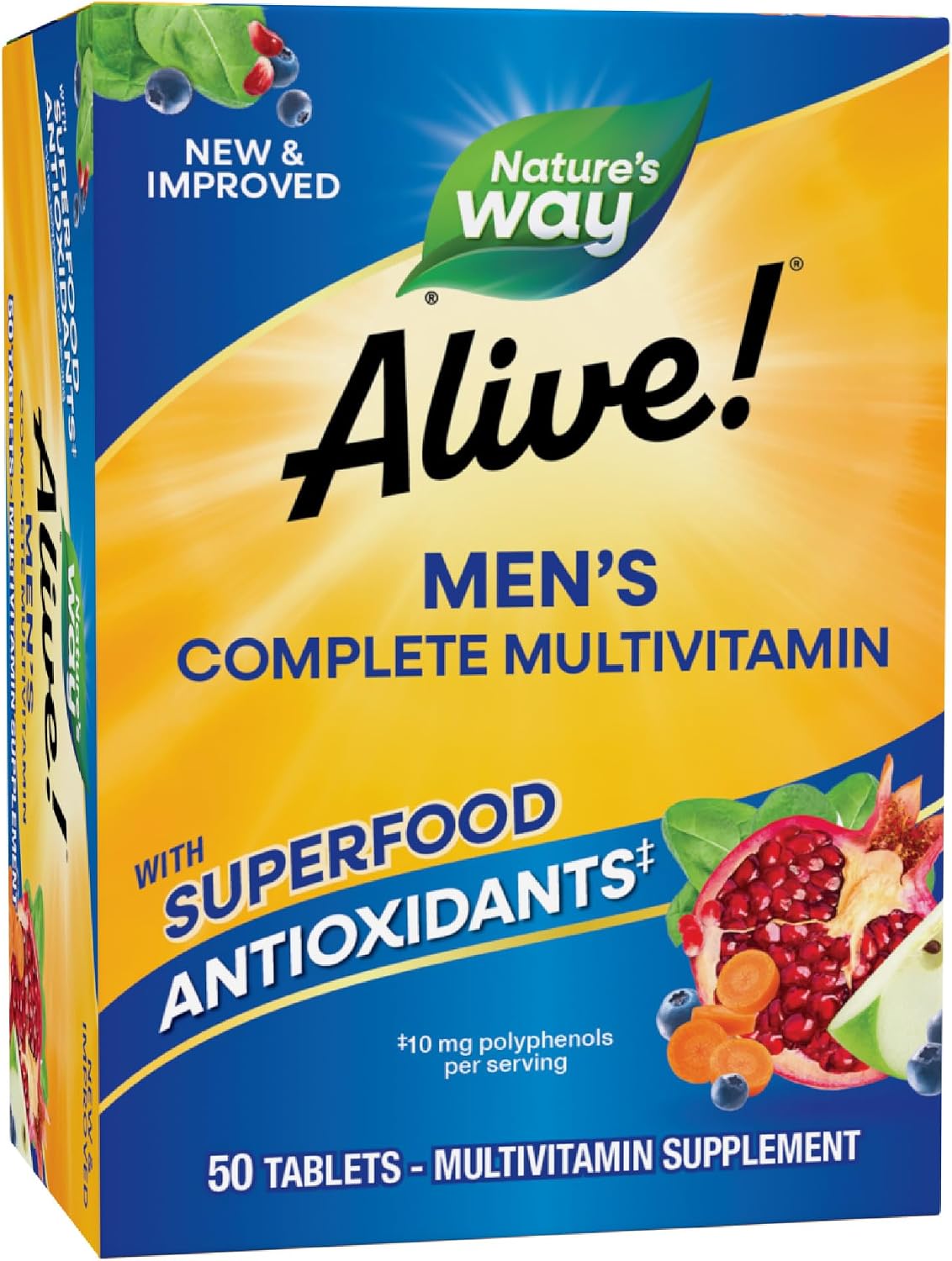Nature's Way Alive! Men's Complete Daily Multivitamin, 50 Tablets - görsel 1