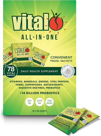 Vital All-in-One Daily Powdered Supplement - Natural Greens Superfood Powder