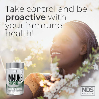 Advanced Immune Support – Elderberry, Vitamin C, D, Zinc, Probiotic, 90 Capsules