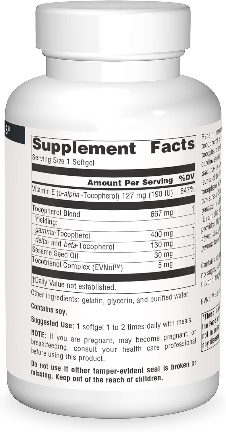 Source Naturals Gamma E Complex 400 mg - 120 Softgels - görsel 3