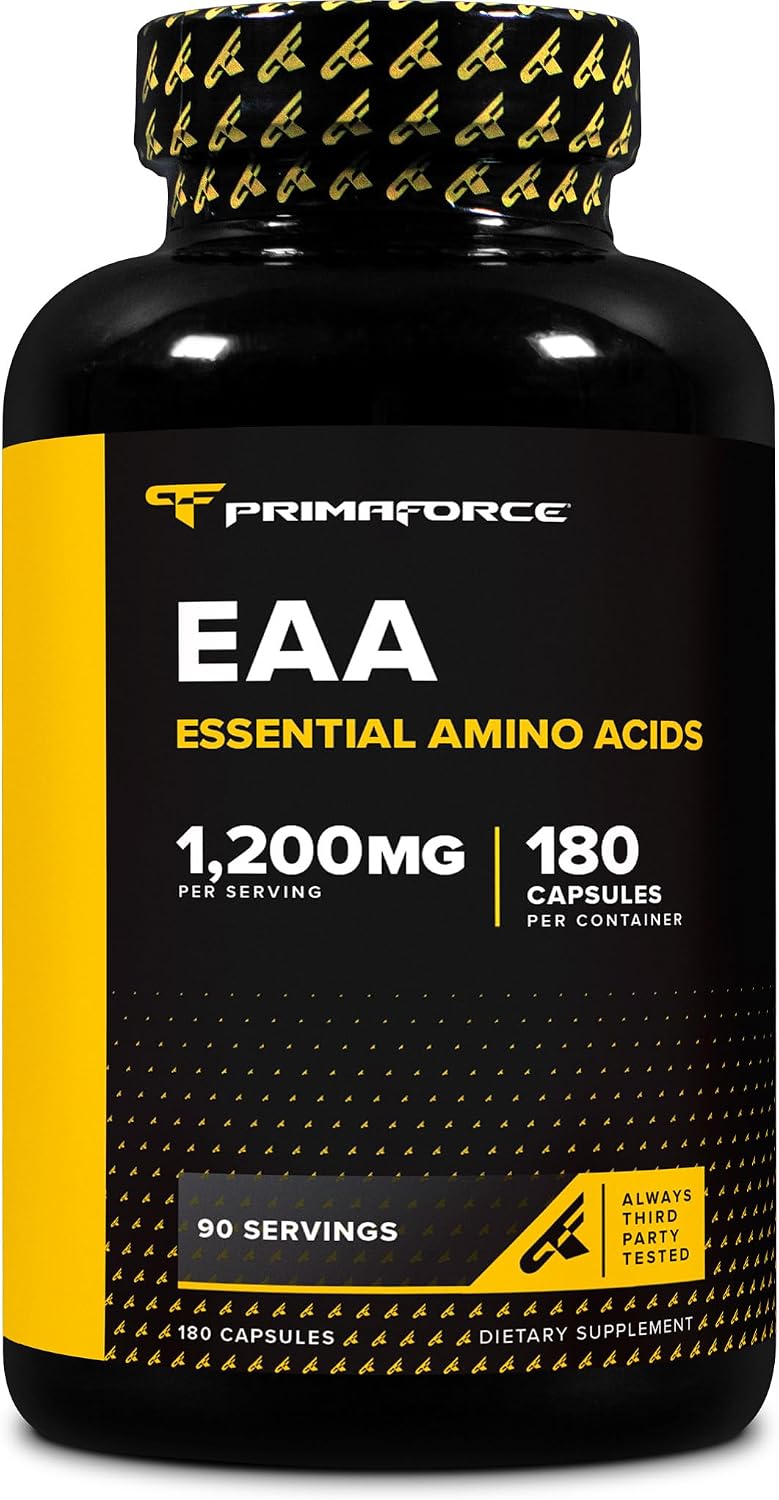 Primaforce EAA Capsules 1200mg, 180 Capsules, 90 Servings - görsel 1