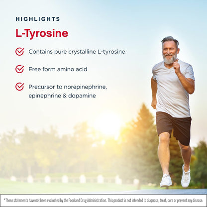 Jarrow Formulae L-Tyrosine 500 mg – 200 Capsules (Pack of 2)