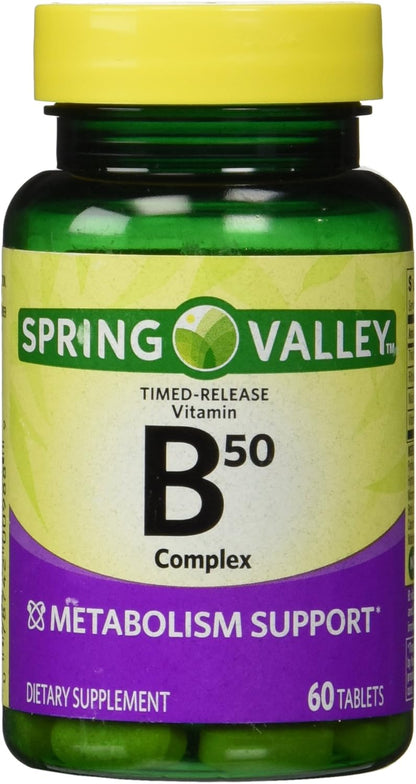 Spring Valley Vitamin B-Complex B50, Timed Release, 60 Tablets