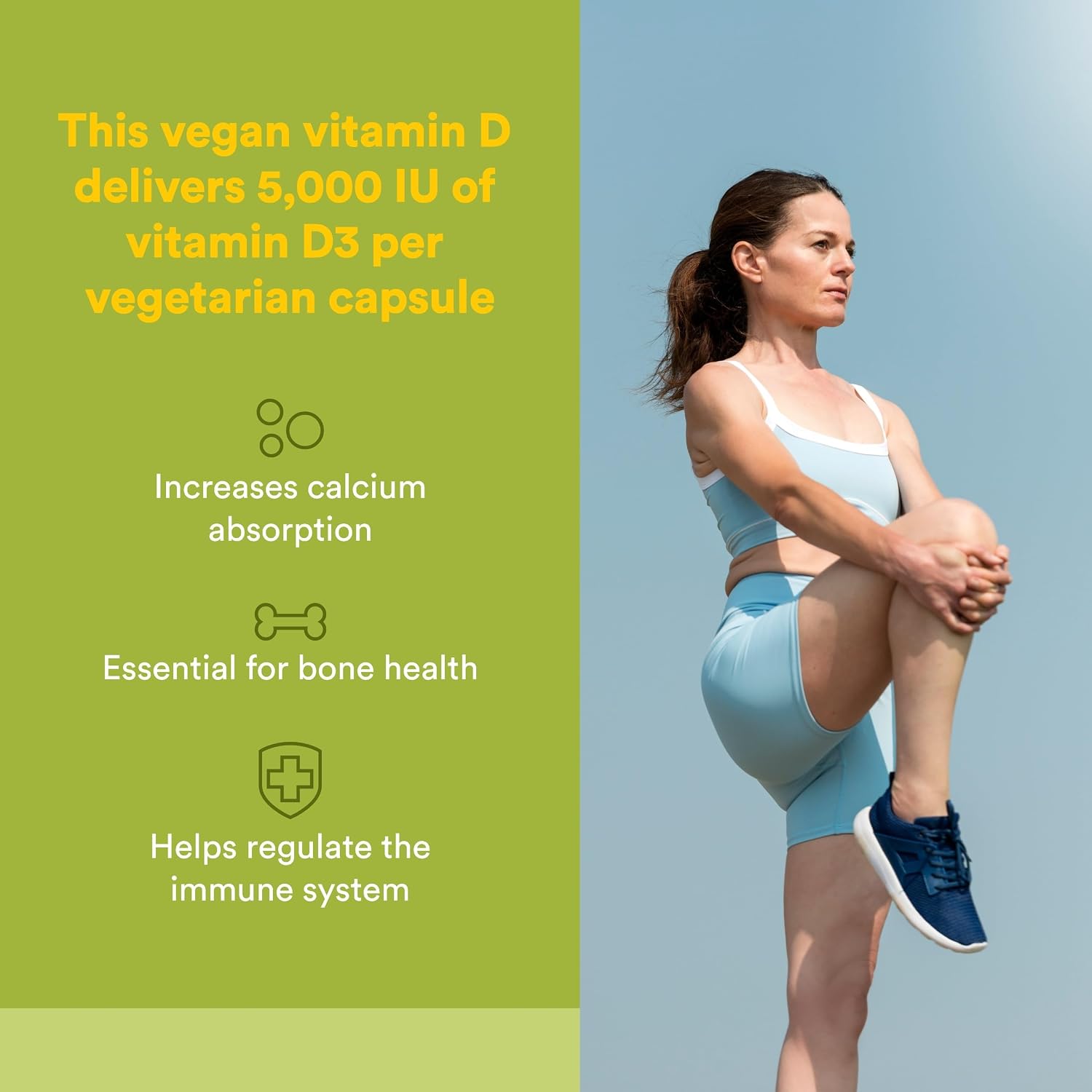 Natural Factors Whole Earth & Sea Vitamin D3 - 60 Vegetarian Capsules (5000 IU) - görsel 2