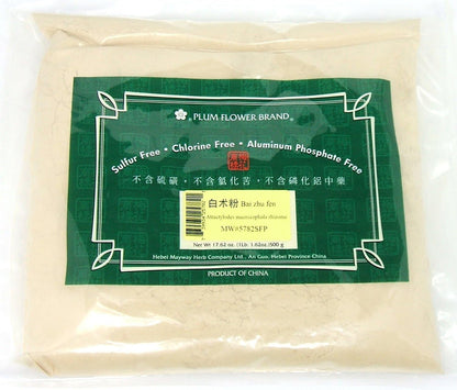 Plum Flower White Atractylodes Root Powder (Bai Zhu Fen) - 454 g (1 lb)