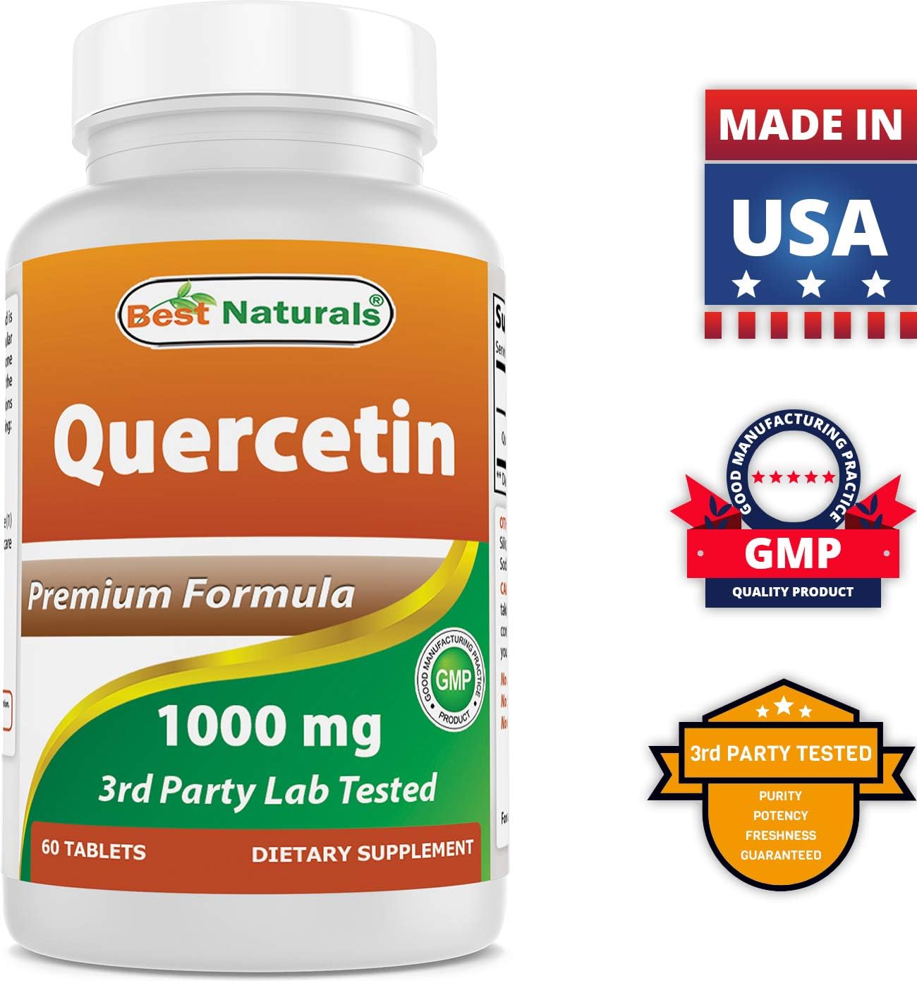 Best Naturals Quercetin 1,000 mg Tablets – 60 Count - görsel 7