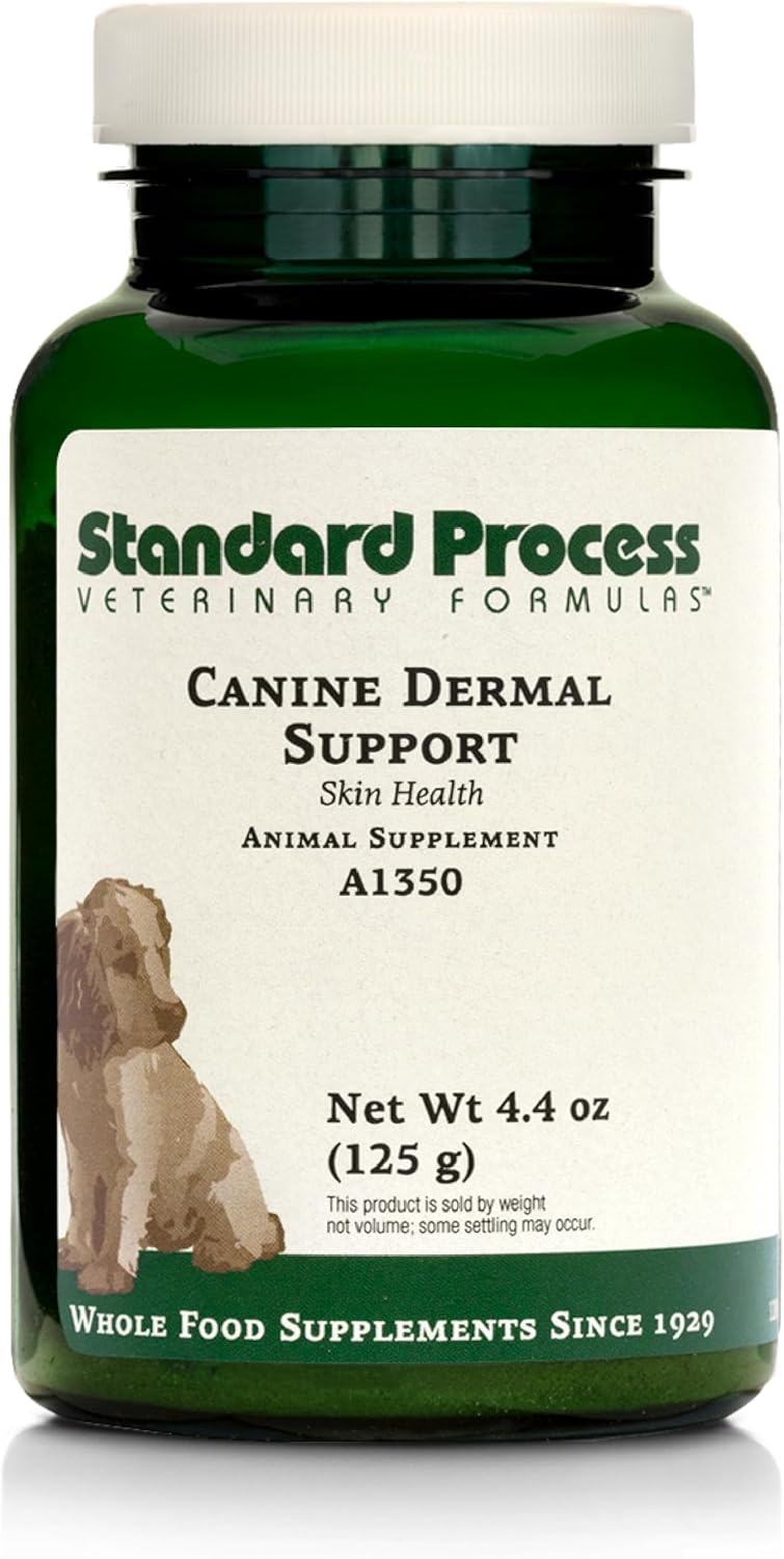 Standard Process Canine Dermal Support - Skin & Adrenal Gland Supplement for Dogs - 125 g - görsel 1