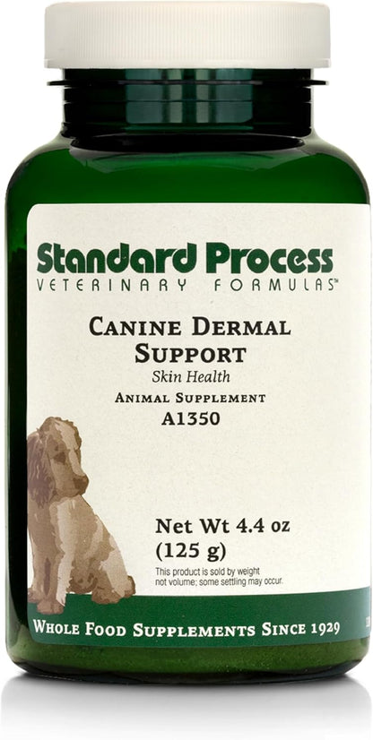 Standard Process Canine Dermal Support - Skin & Adrenal Gland Supplement for Dogs - 125 g