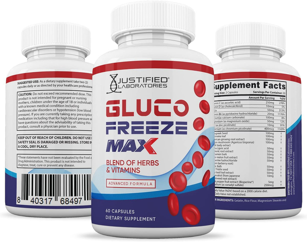 Glucofreeze Max Advanced Formula 1295mg - 60 Capsules - görsel 6
