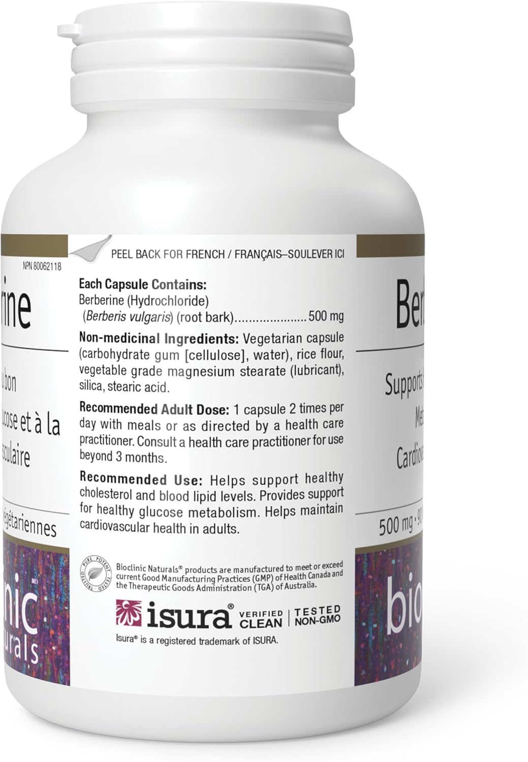 Bioclinic Naturals Berberine HCl 500 mg, 90 Capsules - görsel 9
