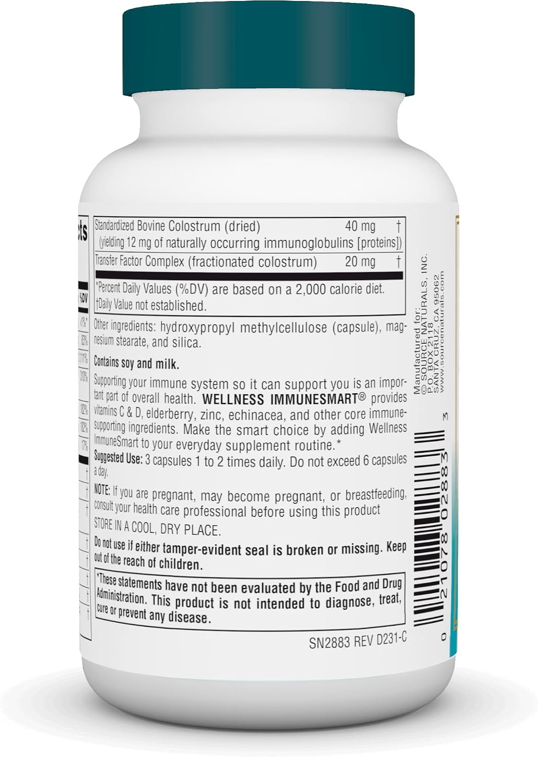 Source Naturals Wellness ImmuneSmart - Core Daily Immune Support (45 Capsules) - görsel 3