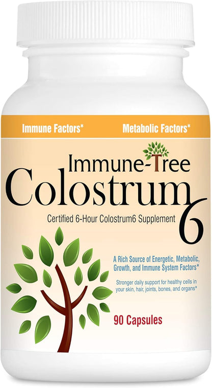 Immune-Tree 100% Pure Bovine Colostrum (Grass-Fed) | High IgG | 90 Capsules