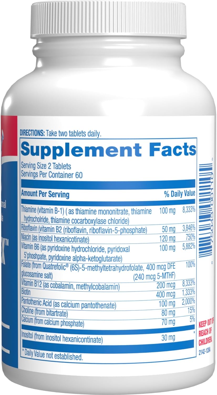 Super B Complex Methylated & Time Released - Bio Active B Complex with Choline Inositol & 8 B Vitamins – Image 2