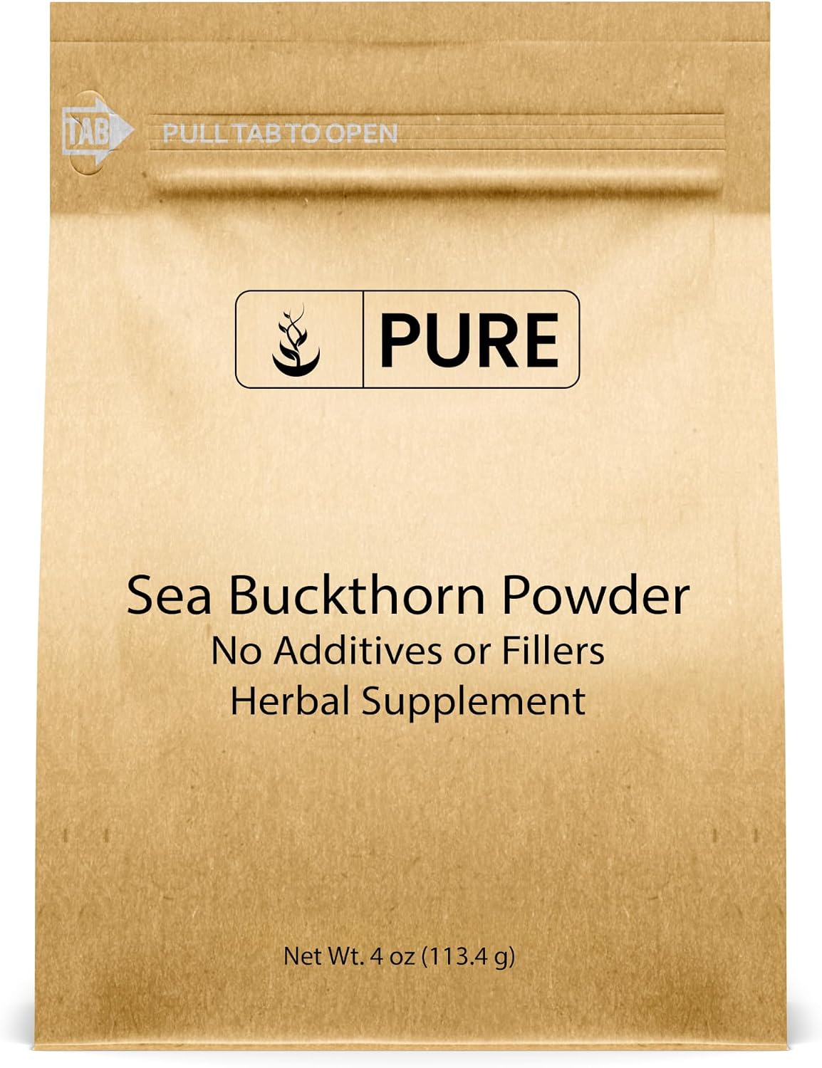 Pure Original Ingredients Sea Buckthorn Powder (113 g) – Traditional Supplement, Tart Berry Flavour, Non-GMO - görsel 1