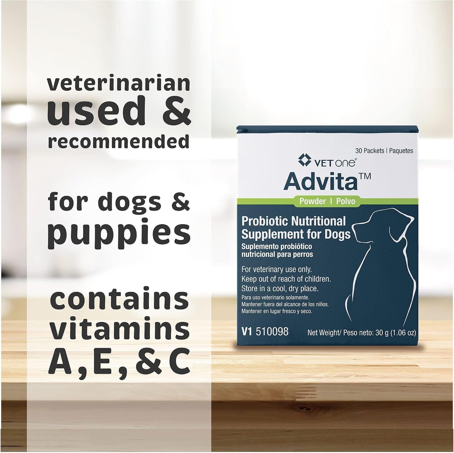 VetOne Advita Probiotic Nutritional Supplement for Dogs, 30 Sachets - görsel 4