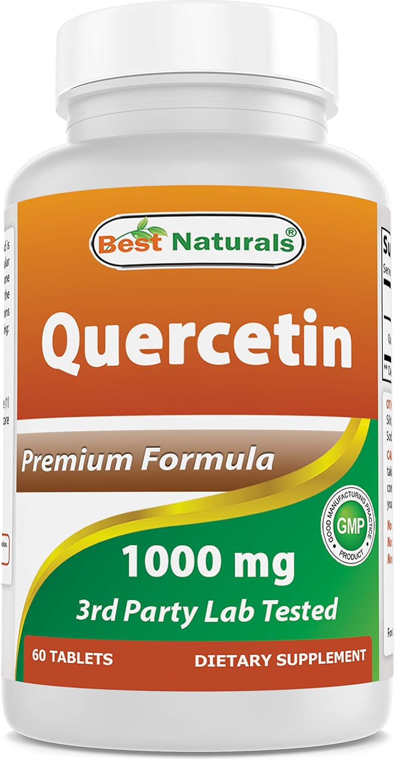 Best Naturals Quercetin 1,000 mg Tablets – 60 Count - görsel 1