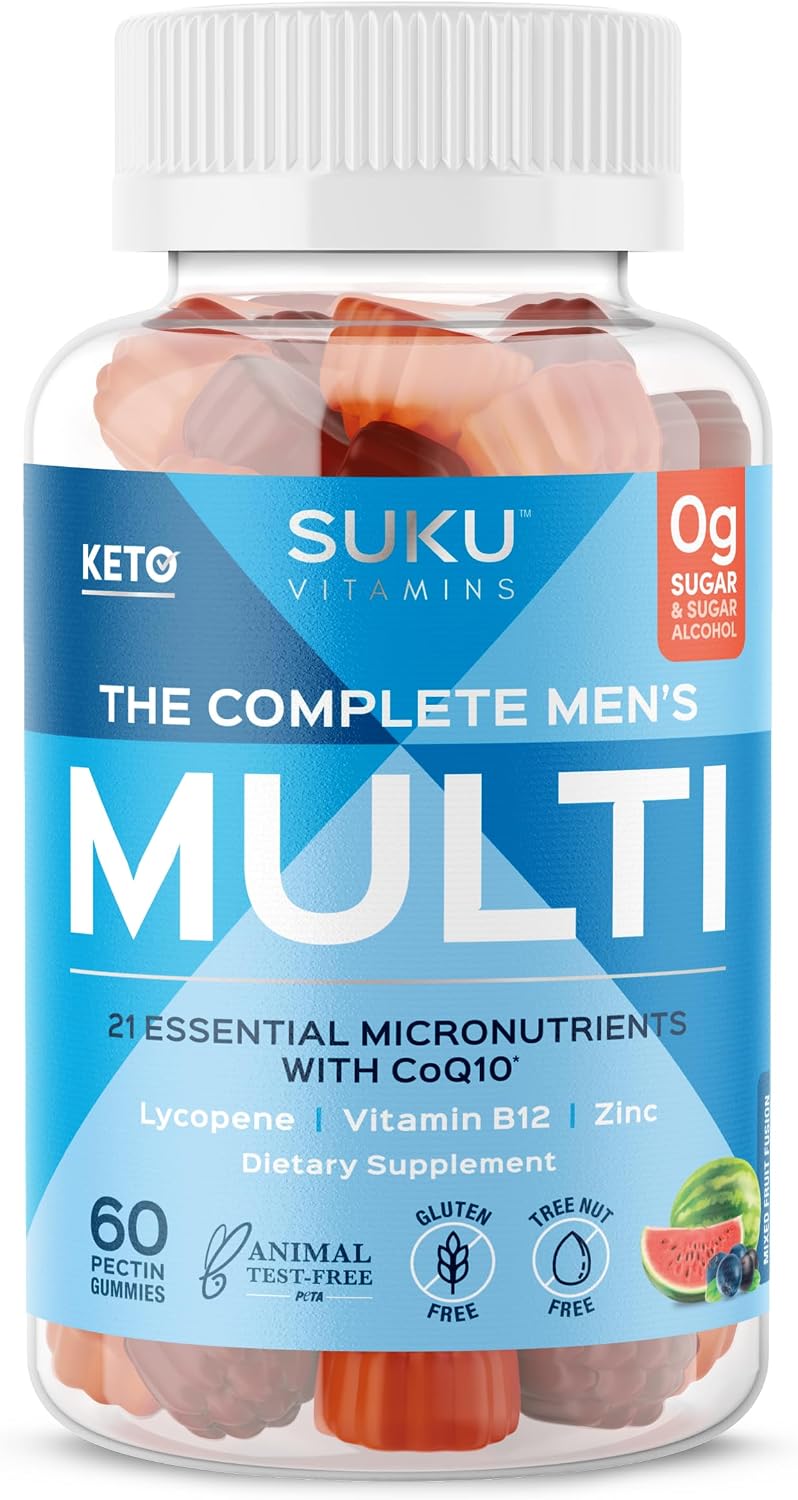 SUKU The Complete Kids Multivitamin Gummies – Sugar-Free, Gluten-Free, Non-GMO, Tropical Bonanza Flavour (60 Count) - görsel 10