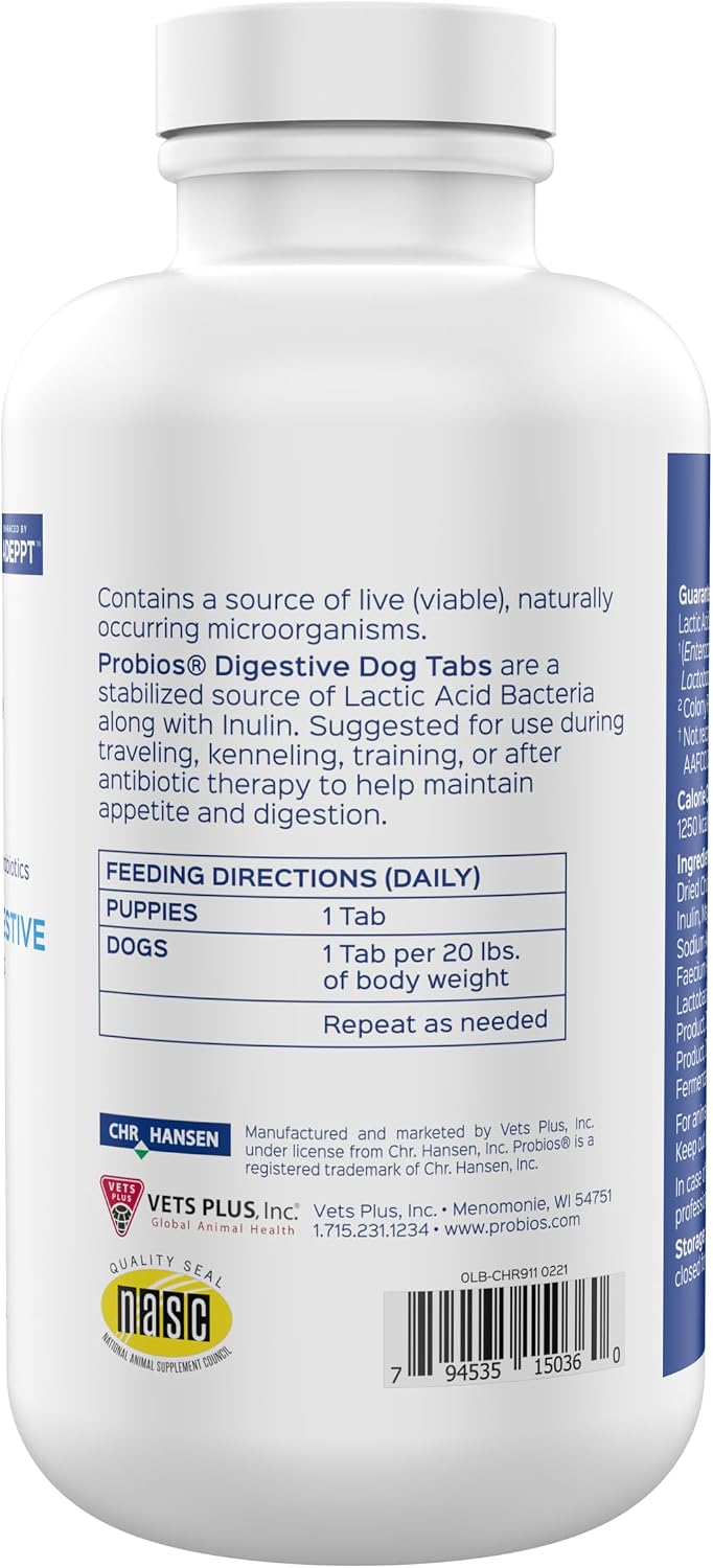 Probios Vet Plus Digestive Dog Tablets, 180 Tablets - görsel 3