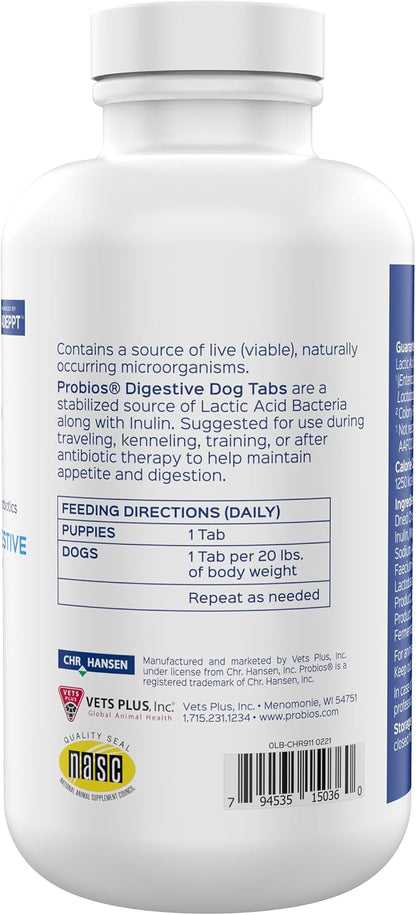 Probios Vet Plus Digestive Dog Tablets, 180 Tablets