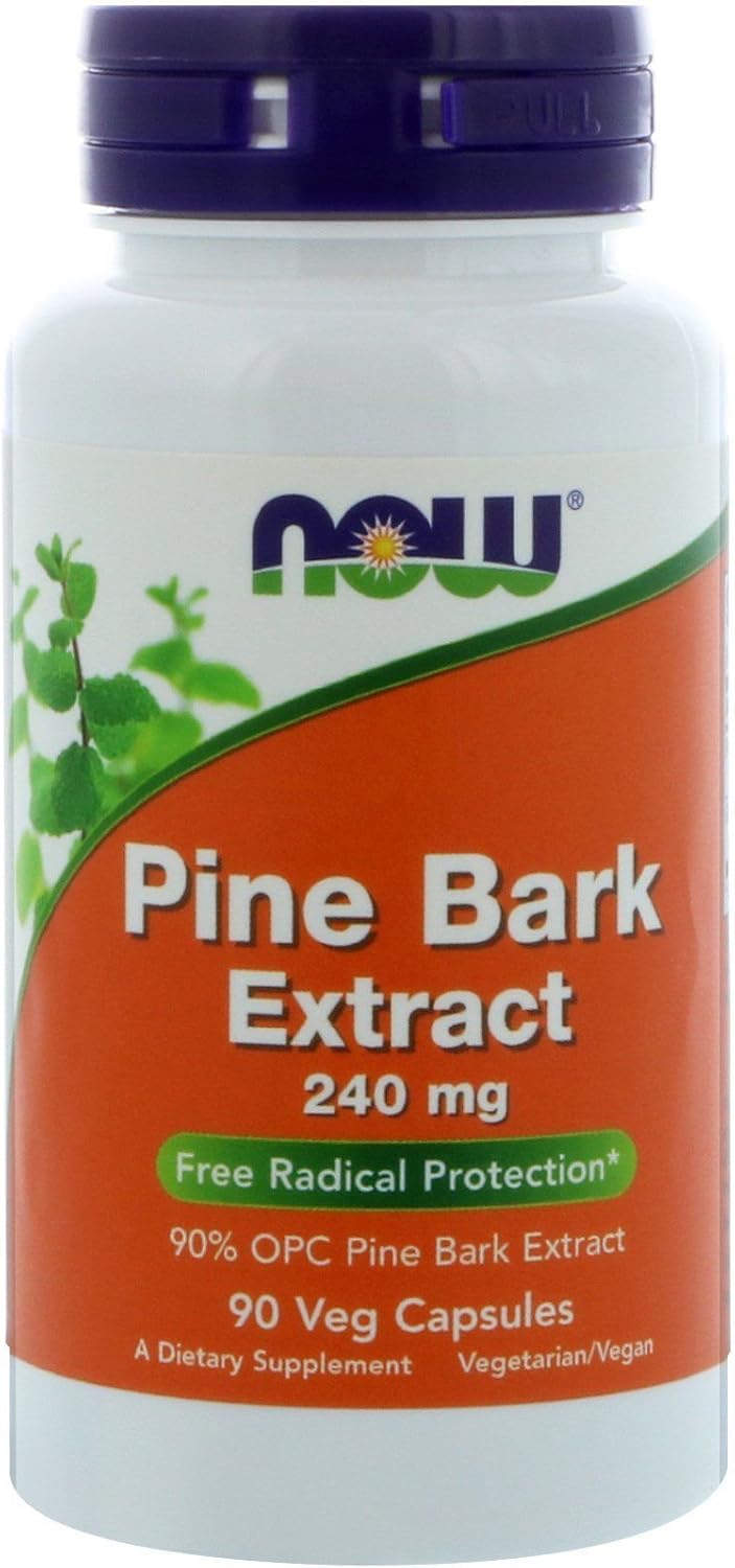 Pine Bark Extract 240 mg - 90 Vegetarian Capsules by NOW - görsel 1
