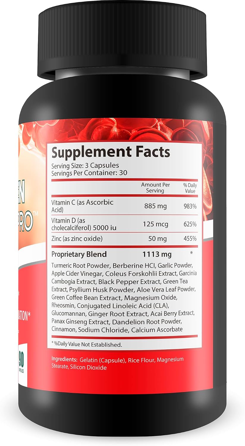 Glycogen Support Pro – Pancreas Support & Blood Health Supplement with Magnesium, Turmeric, Vitamin D, Vitamin C, Zinc - görsel 2
