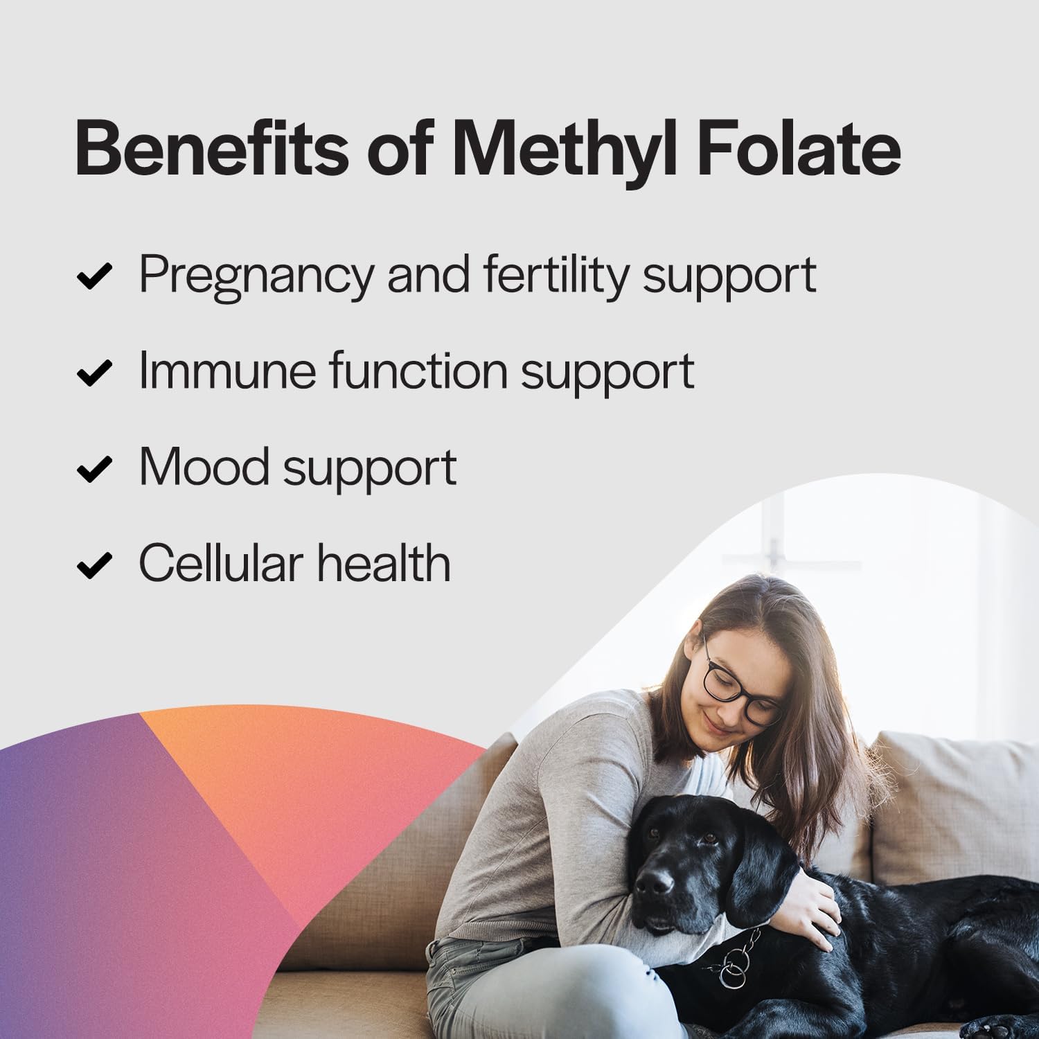 PureFormulas Methylfolate 800 mcg – Active B9 (5-MTHF) for Heart, Nerve & Mood Support, 60 Tablets - görsel 5