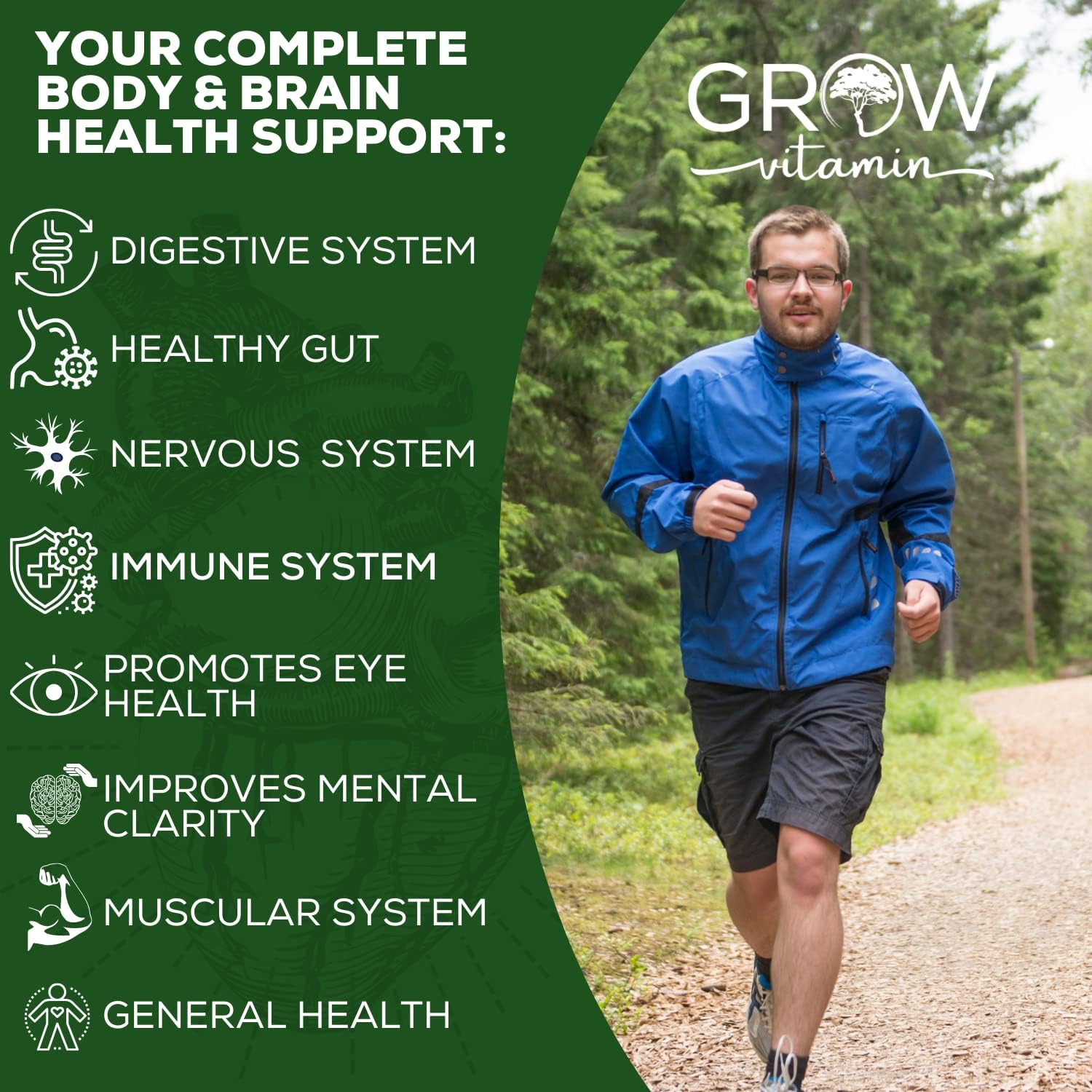 One Daily Multivitamin for Men – with Vitamins & Minerals + Organic Whole Foods, Supplement to Support Energy and General Health – Non-GMO – 90 Capsules | 3 Month Supply - görsel 7
