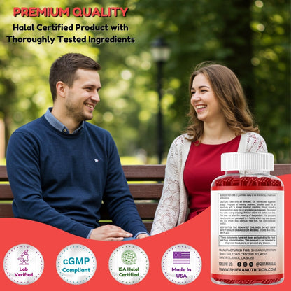 SHIFAA NUTRITION Vegan Biotin Gummies - 5000 mcg, 90 Gummies - Hair, Skin and Nails Support