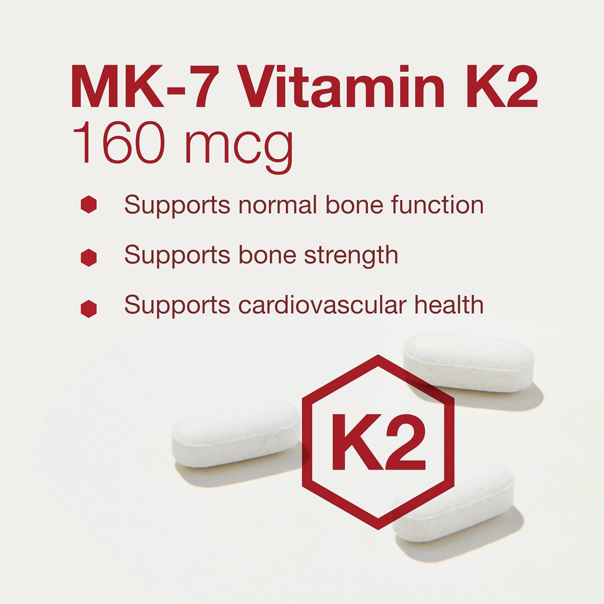 Protocol for Life Balance MK-7 Vitamin K2 160 mcg - 60 Vegan Tablets - görsel 4