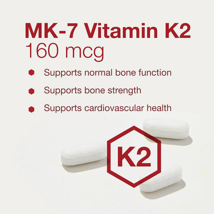 Protocol for Life Balance MK-7 Vitamin K2 160 mcg - 60 Vegan Tablets