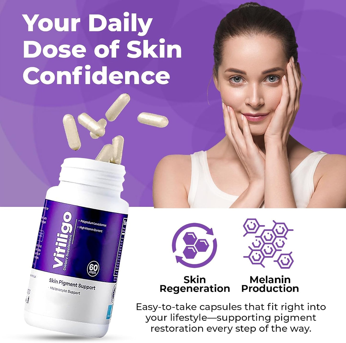 AURA VITAMINS Vitiligo Capsules (60 Capsules) - görsel 2