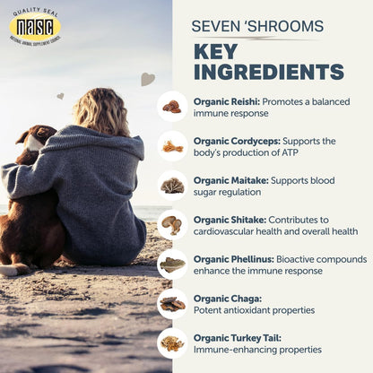 Four Leaf Rover Seven Shrooms Organic Mushroom Supplement for Dogs