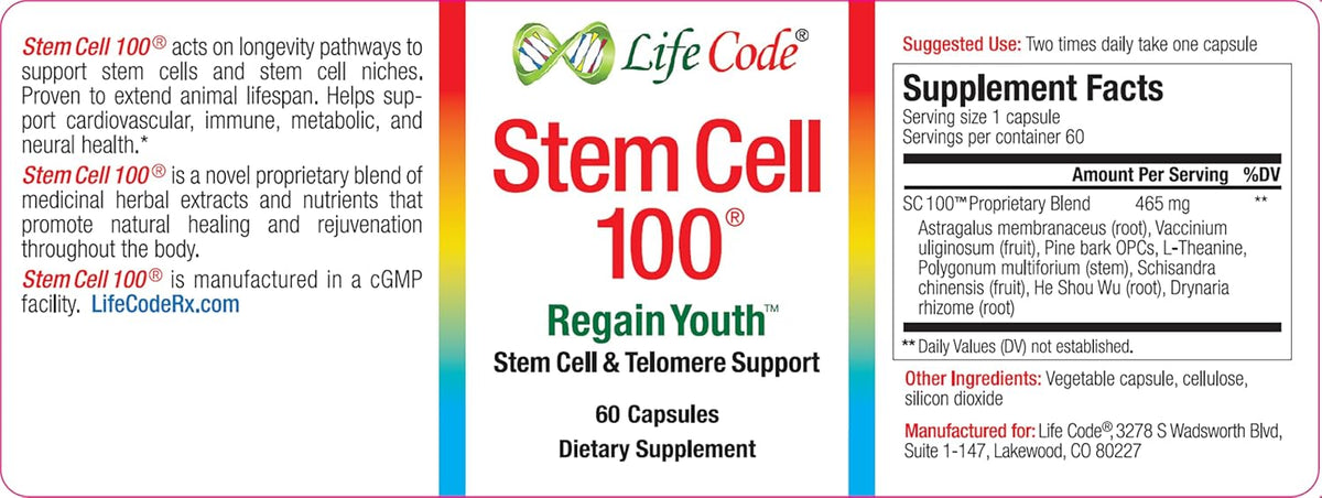 Life Code Stem Cell 100 – 100% Vegetarian Anti-Ageing & Stem Cell Supplement - görsel 3
