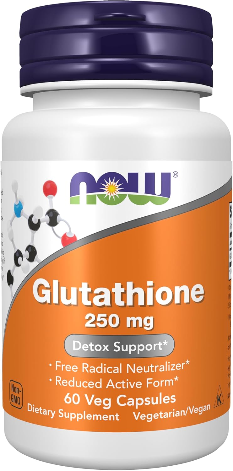NOW Foods Glutathione 250 mg, 60 Veg Capsules - görsel 1