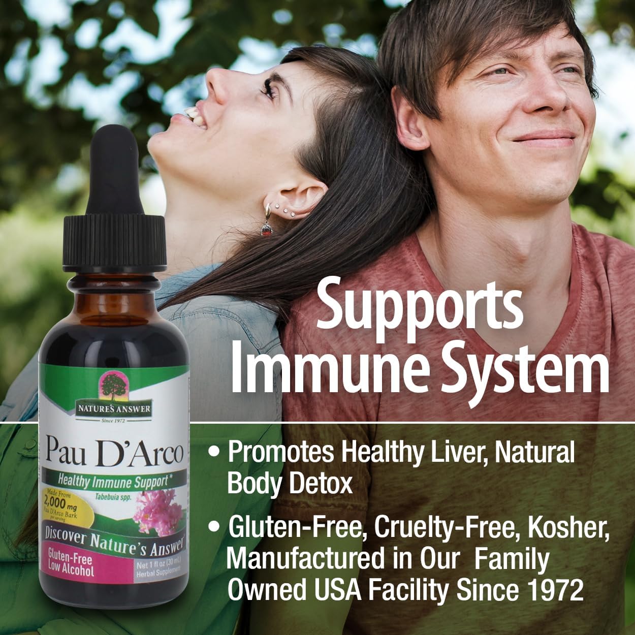 Nature's Answer Pau D'Arco Inner Bark Liquid Extract with Organic Alcohol - 30 ml - görsel 4