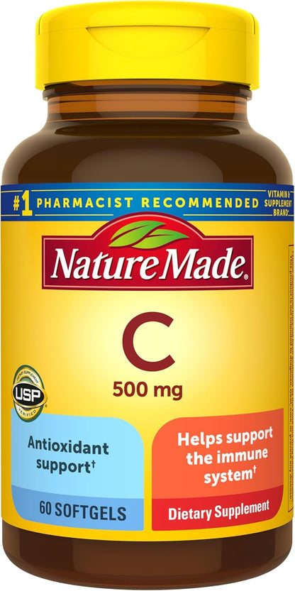 Nature Made Vitamin C 500 mg, 60 Softgels