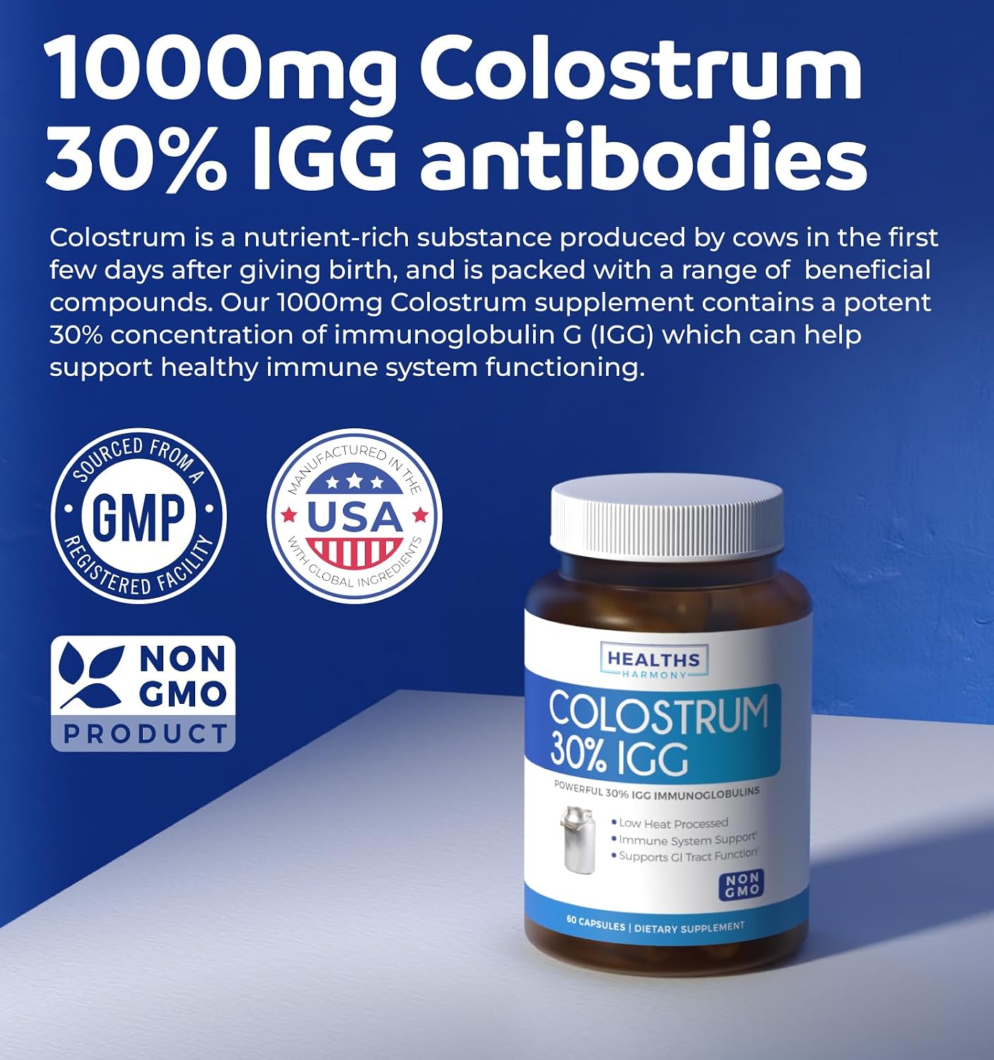 Bovine Colostrum for Women – 1,000 mg per Serving with 30% IgG Immunoglobulins - görsel 2
