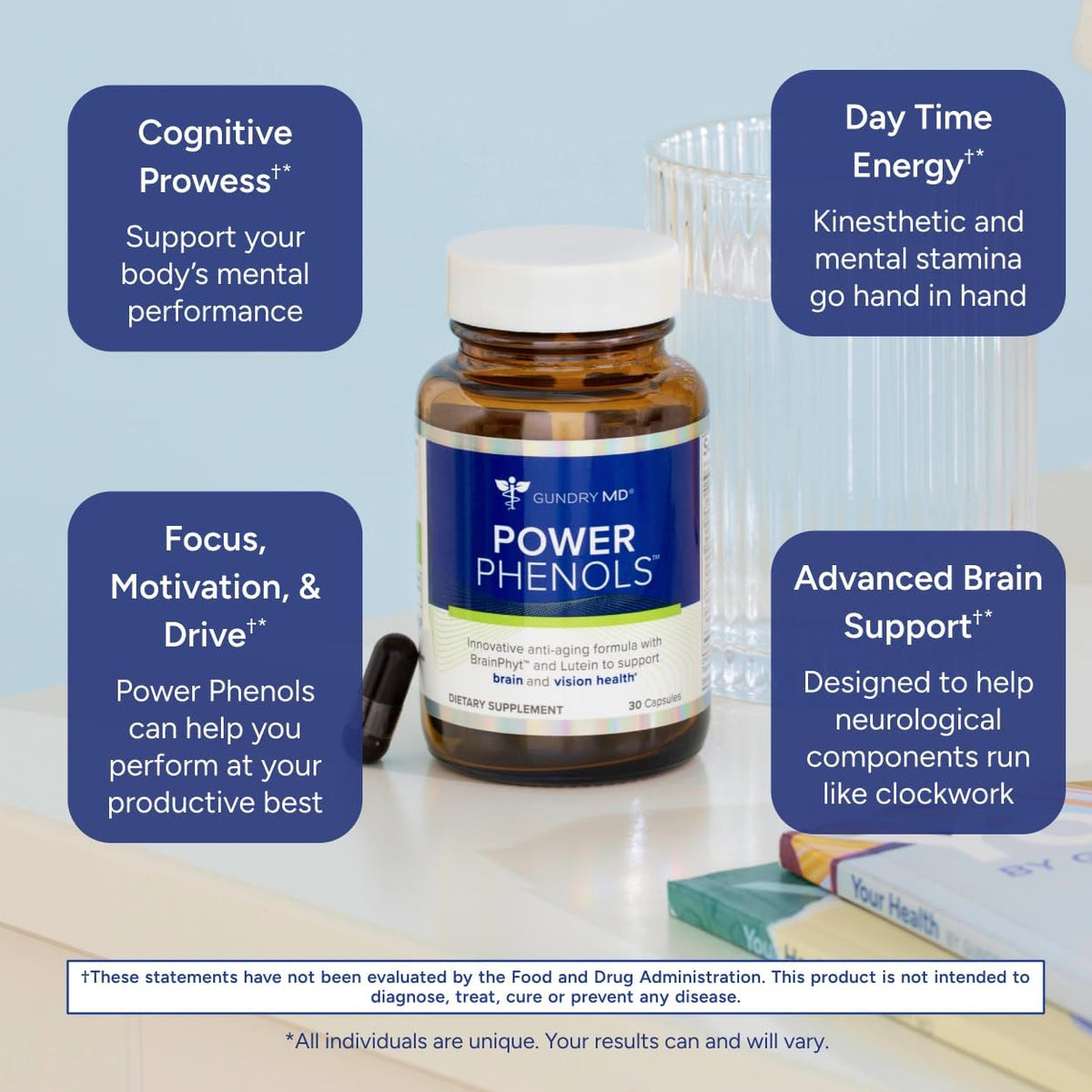 Gundry MD Power Phenols Brain Health Food Supplement - 30 Servings - görsel 2