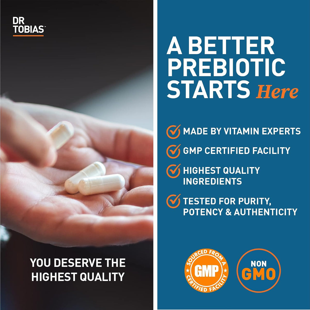 Dr. Tobias Prebiotics - Supports Digestion and Gut Health - 30 Capsules - görsel 5