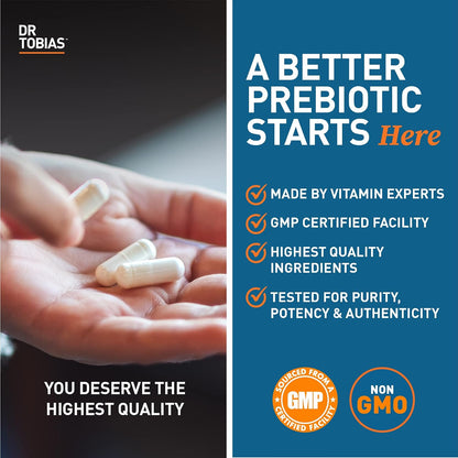 Dr. Tobias Prebiotics - Supports Digestion and Gut Health - 30 Capsules