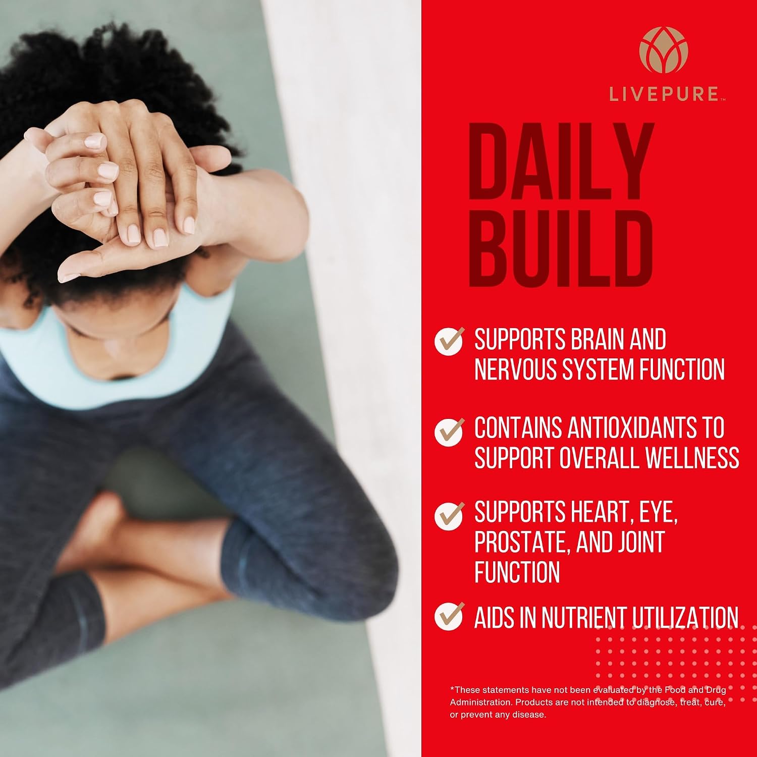 PURE Daily Build | 120 Capsules | Advanced Multivitamin Supplement with Essential Vitamins, Minerals and Superfruits - görsel 3