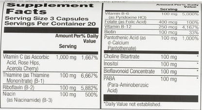 Solaray Mega B Stress Two Stage, 60 Veg Capsules
