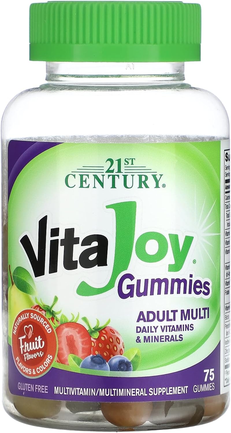21st Century Vitajoy Multi Gummies, Orange, Cherry and Strawberry, 75 Count - görsel 1