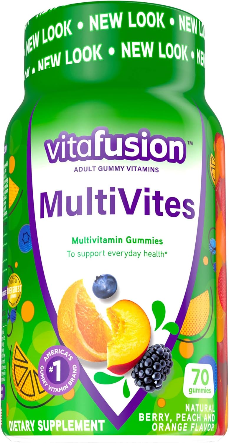 Vitafusion MultiVites Gummy Vitamins - 70 Gummies (Pack of 3) - görsel 1