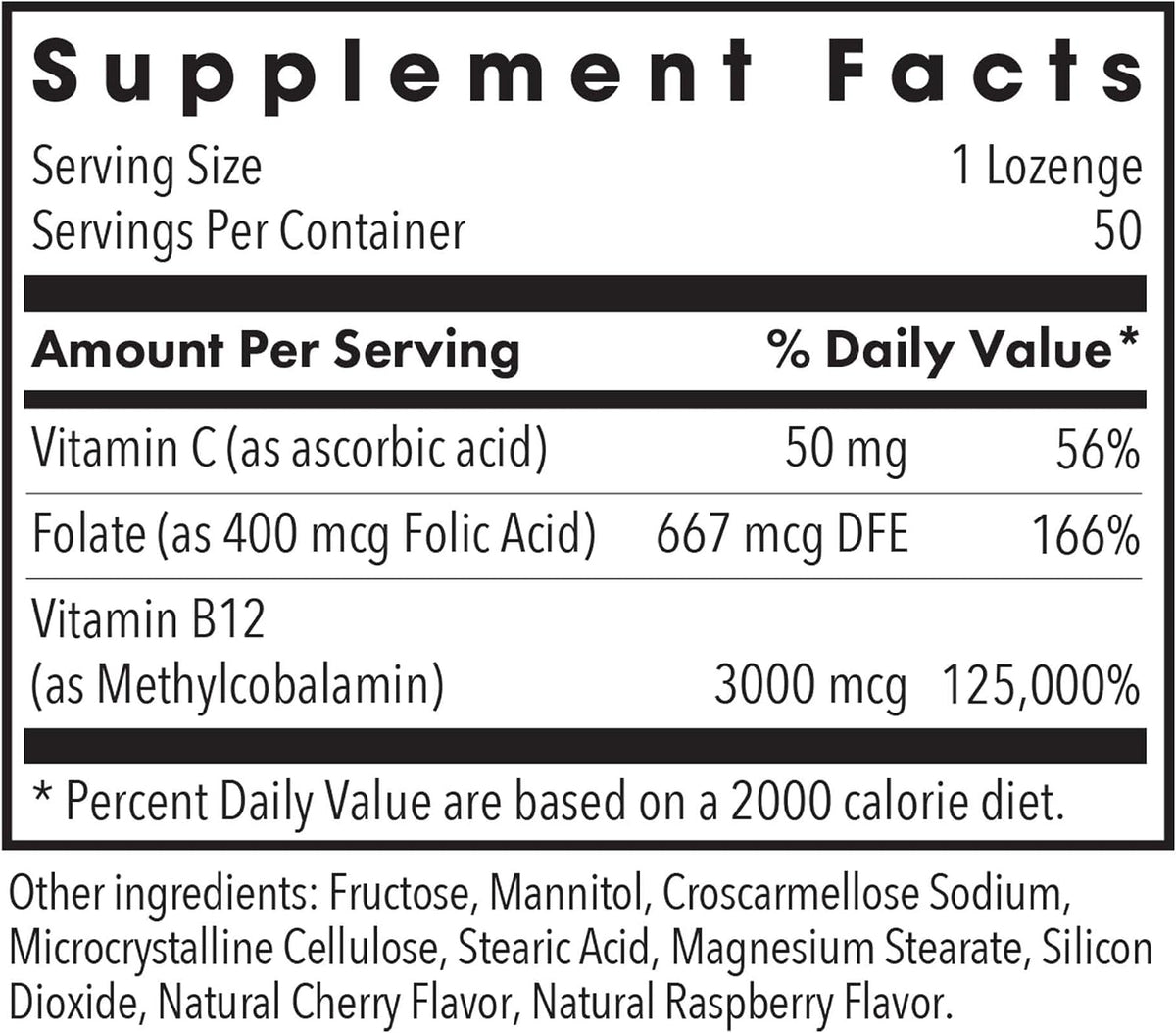 ARG B12 Methylcobalamin 3000 µg with Folate Lozenges - görsel 2
