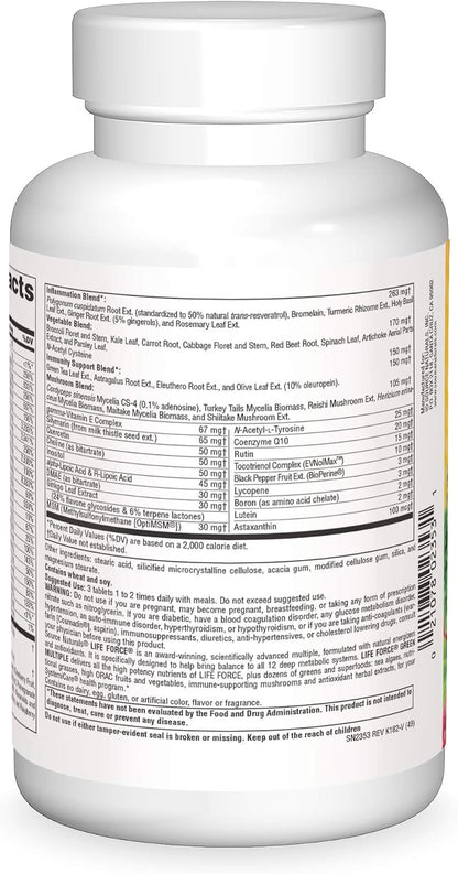 Source Naturals Life Force Green Multiple, Energy Activator with Superfoods - 180 Tablets